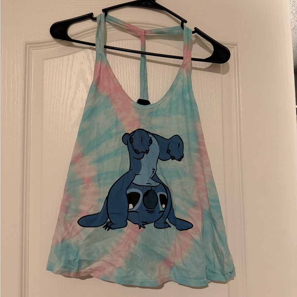 Disney Pastel Blue and Pink Tie-Dye Tank Top